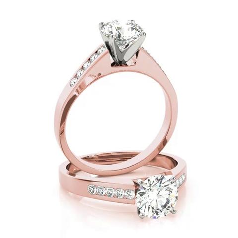 360 degree view of Kaylie Channel Diamond Engagement Ring