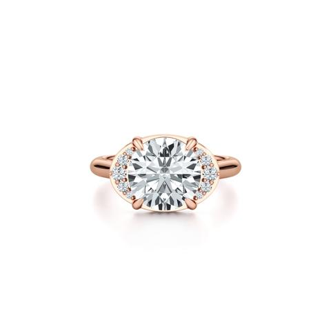 360 degree view of Belloc Graduated Side Halo Engagement Ring
