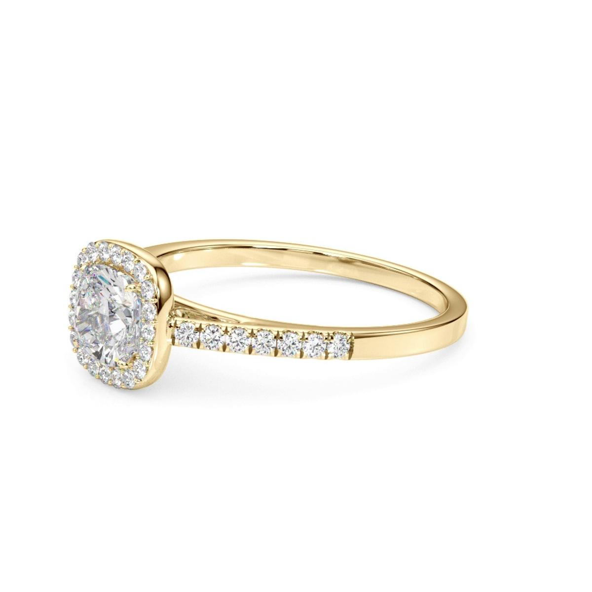 360 degree view of Elizabeth Halo Engagement Ring