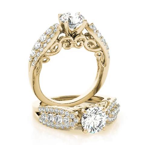 360 degree view of Destiny 3 Row Diamond Engagement Ring