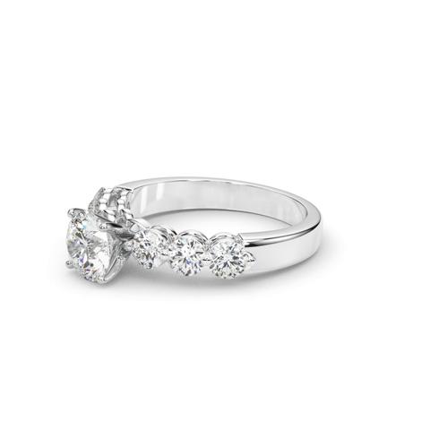 360 degree view of April Single Shared Prong Engagement Ring