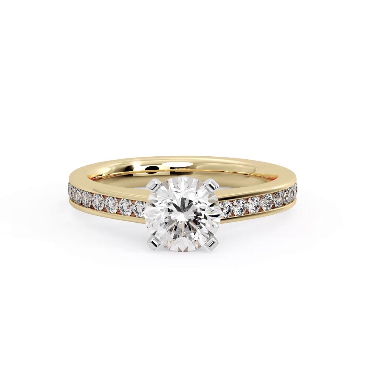 360 degree view of Lyra Channel Engagement Ring