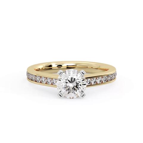 360 degree view of Lyra Channel Engagement Ring