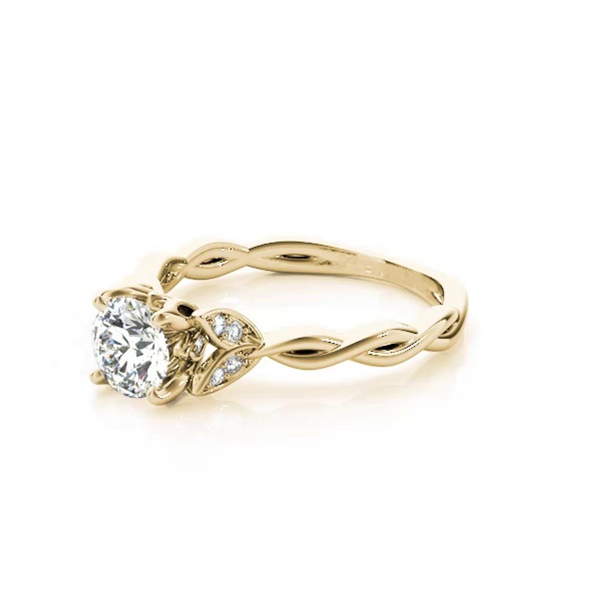 360 degree view of Jericho Nature Inspired Engagement Ring With Braided Band