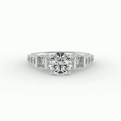 360 degree view of Paislee Accented Engagement Ring