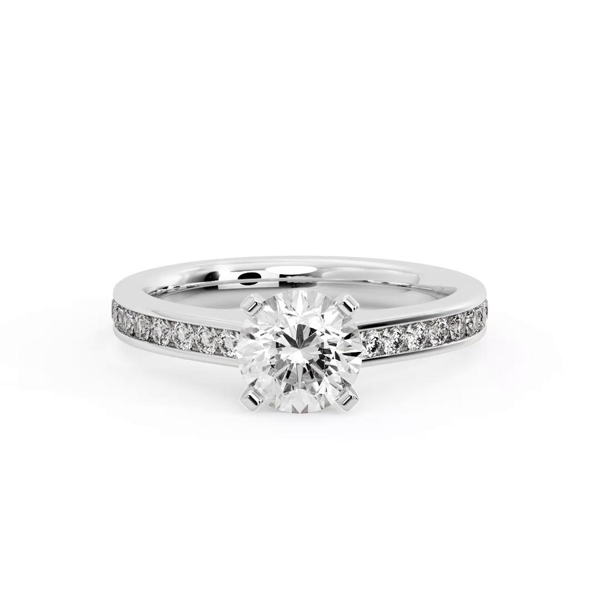 360 degree view of Lyra Channel Engagement Ring
