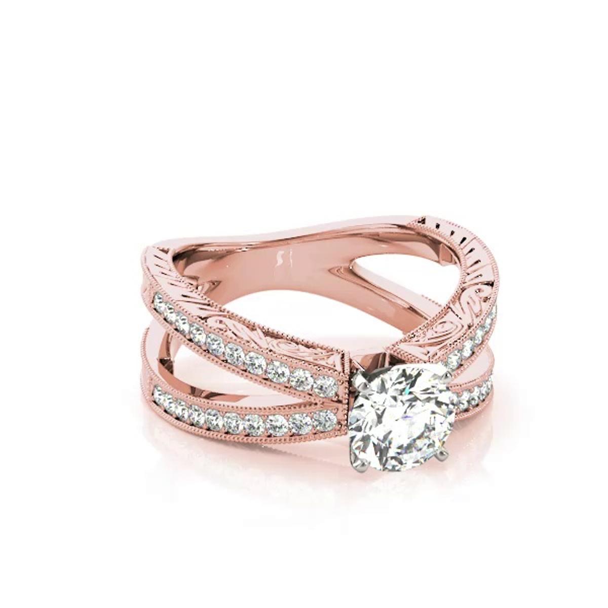 360 degree view of Raelynn Vintage Inspired Engagement Ring