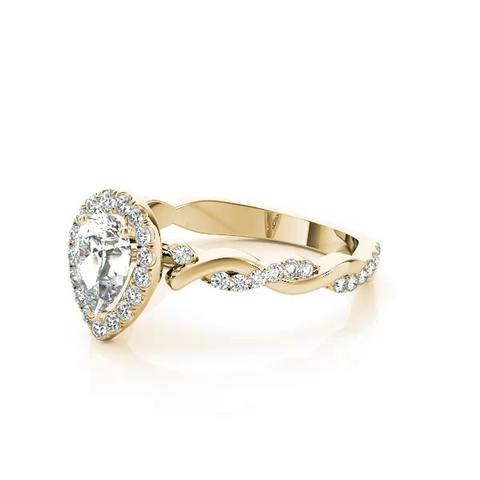 360 degree view of Paris Halo Engagement Ring