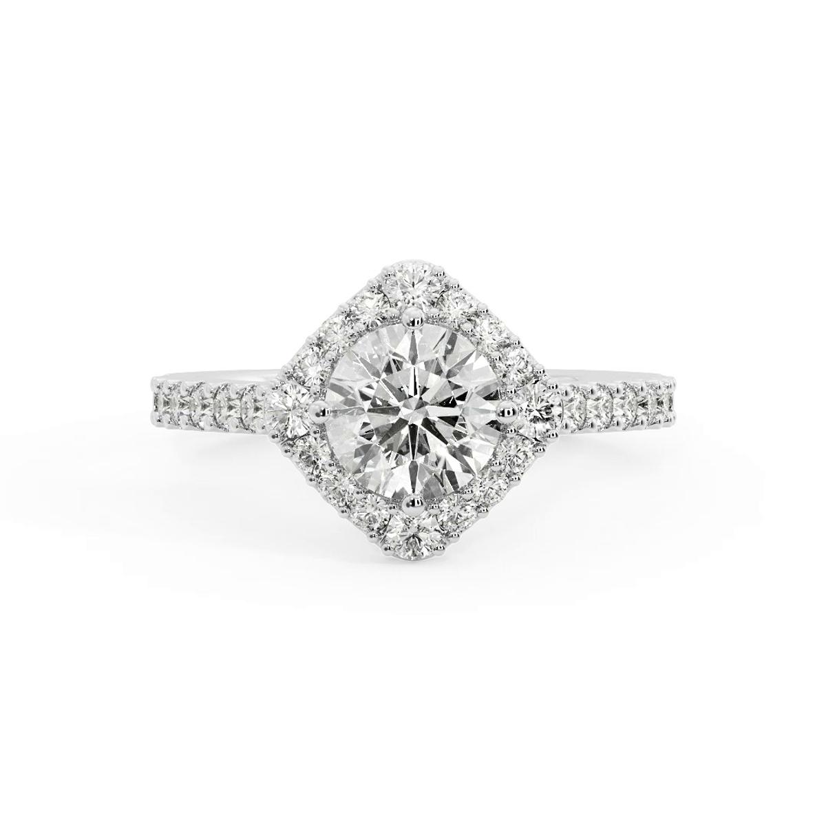 360 degree view of Charleigh Compass Set Halo Engagement Ring