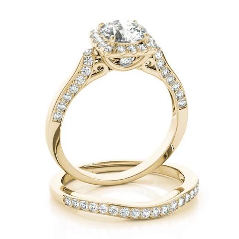 360 degree view of Paola Halo Engagement Ring