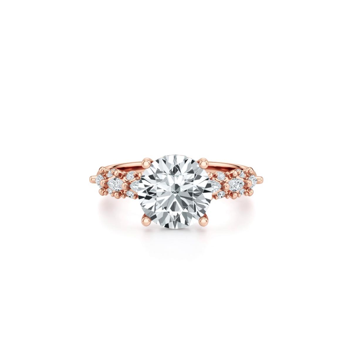 360 degree view of Alira Marquise Hidden Halo Engagement Ring