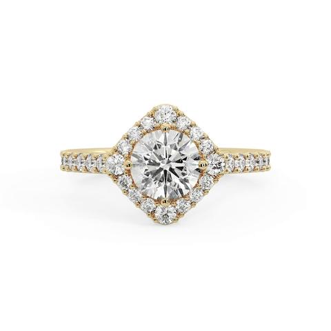360 degree view of Charleigh Compass Set Halo Engagement Ring