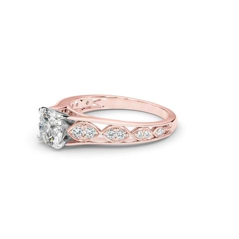 360 degree view of Zera Cathedral Diamond Engagement Ring