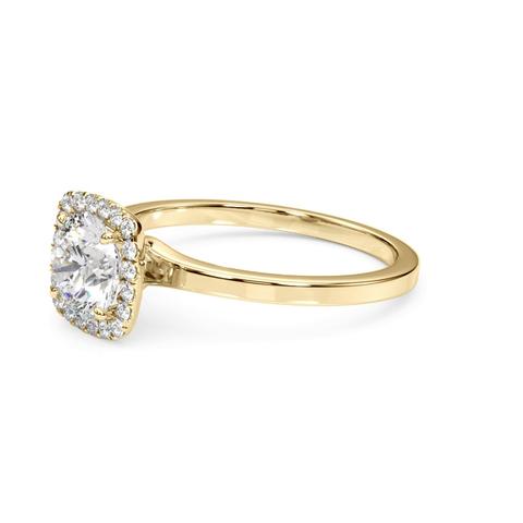 360 degree view of Mallory Halo Engagement Ring