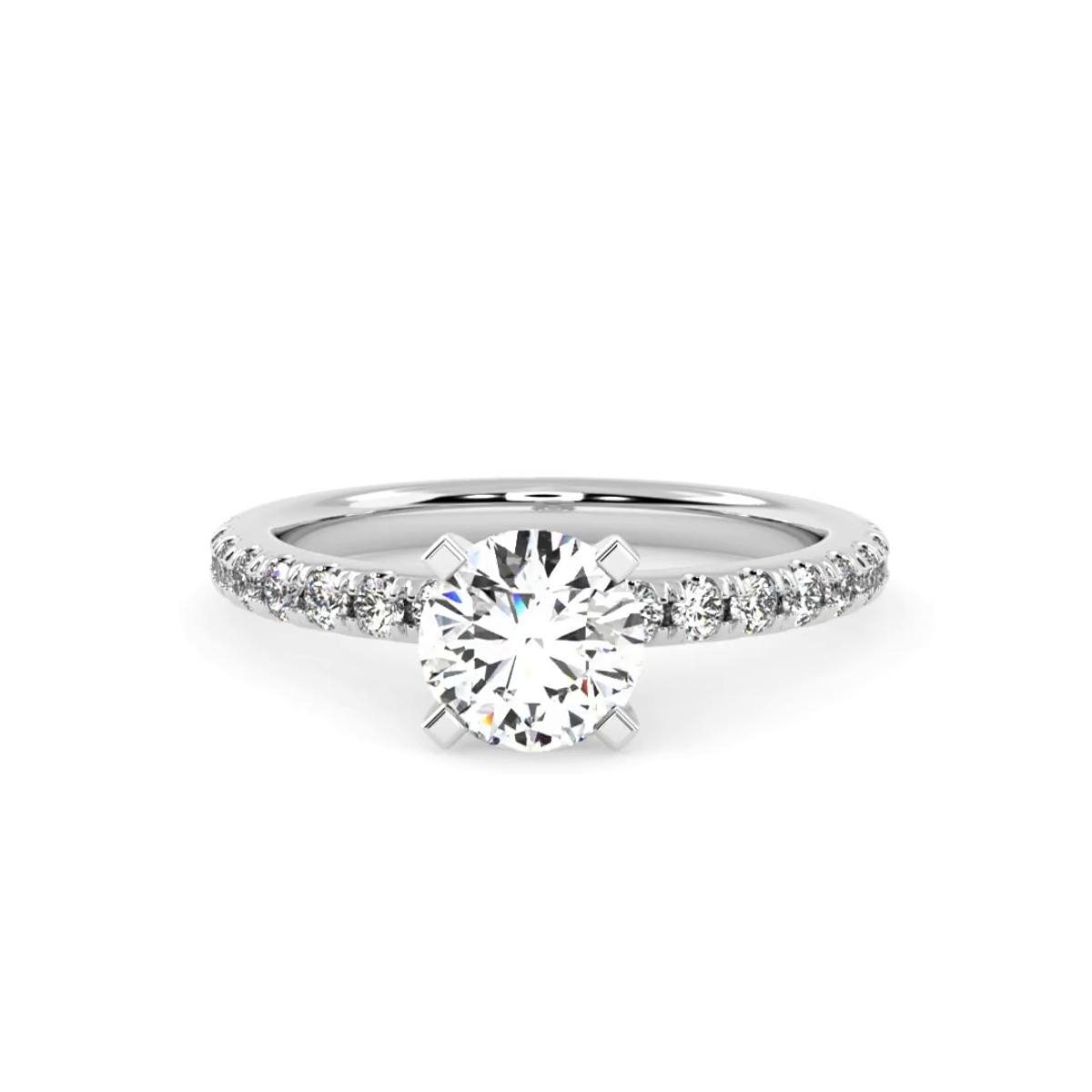 360 degree view of Saige Pave Engagement Ring