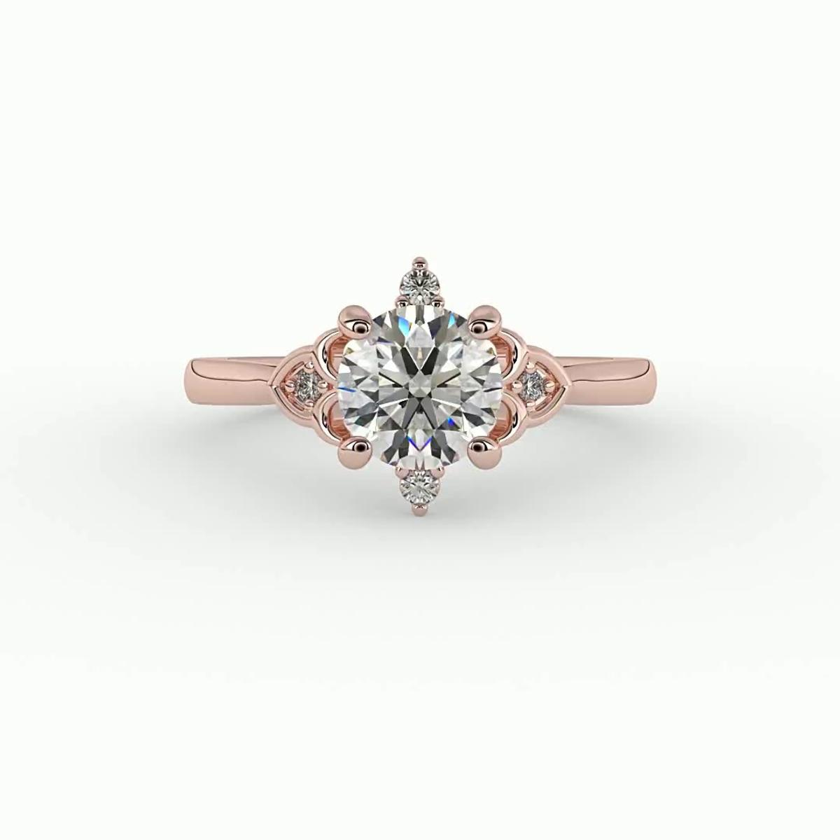 360 degree view of Aspen Art Deco Engagement Ring