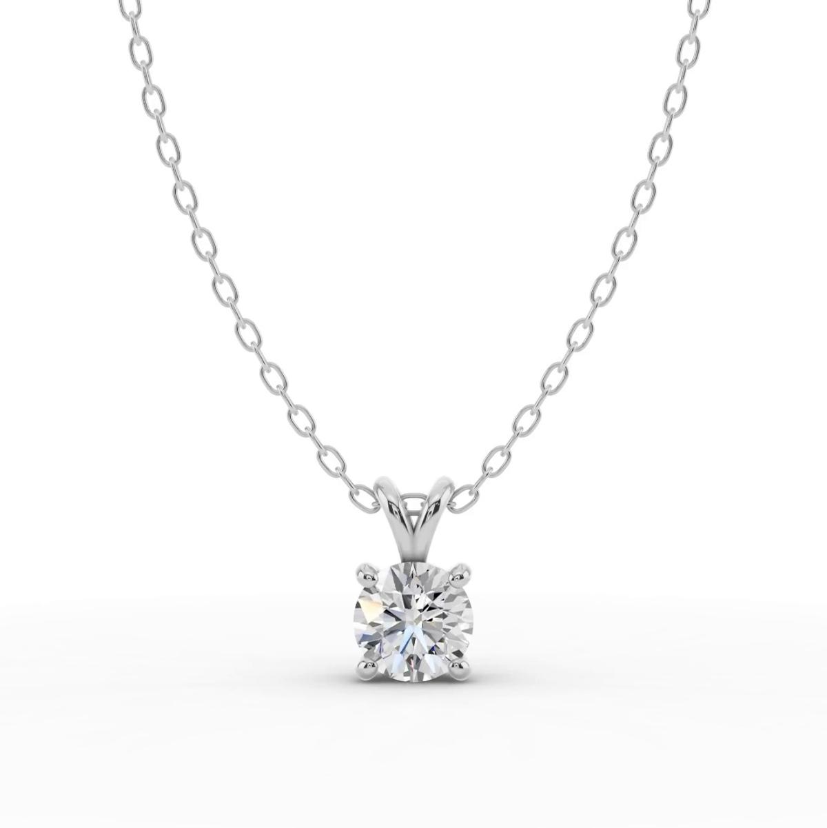 360 degree view of Split Bail Lab Diamond Solitaire Necklace (¾ ct.)