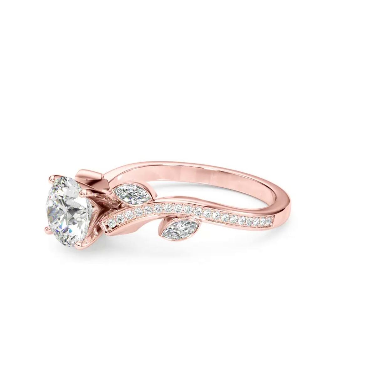 360 degree view of Poppy Nature Inspired Diamond Engagement Ring