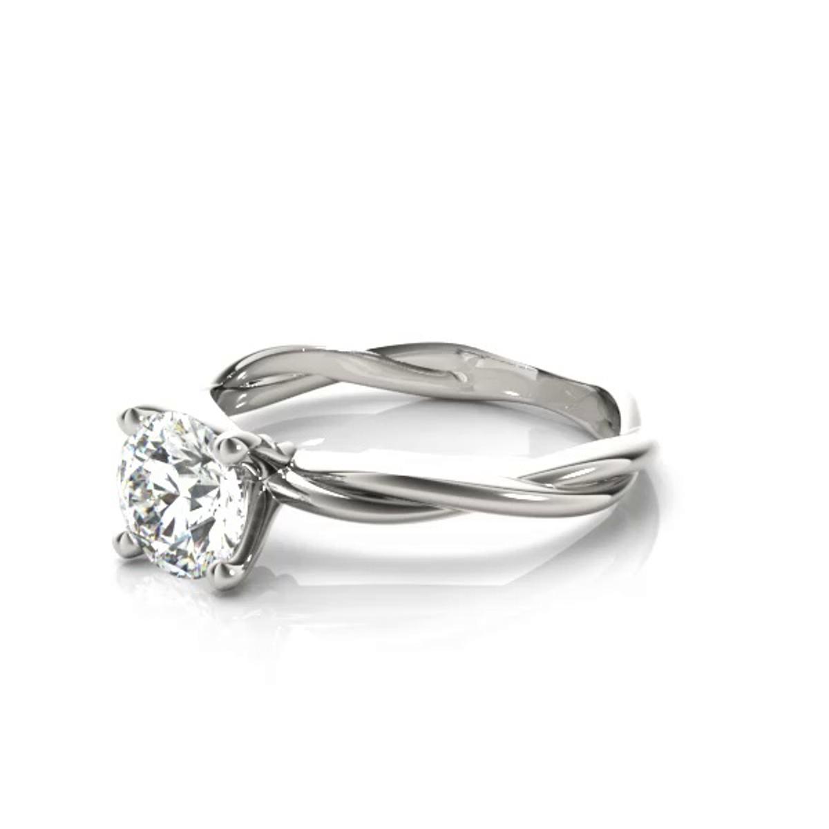 360 degree view of Natalie 4 Prong Twist Solitaire Engagement Ring