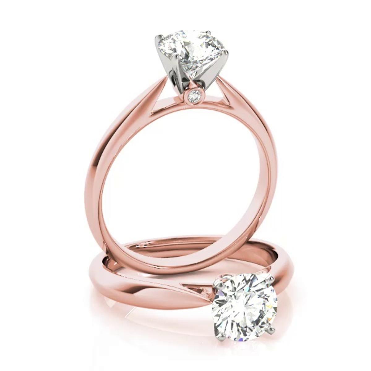 360 degree view of Camden Solitaire Engagement Ring With Peek A Boo Diamonds