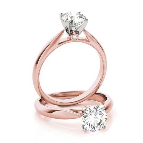 360 degree view of Camden Solitaire Engagement Ring With Peek A Boo Diamonds