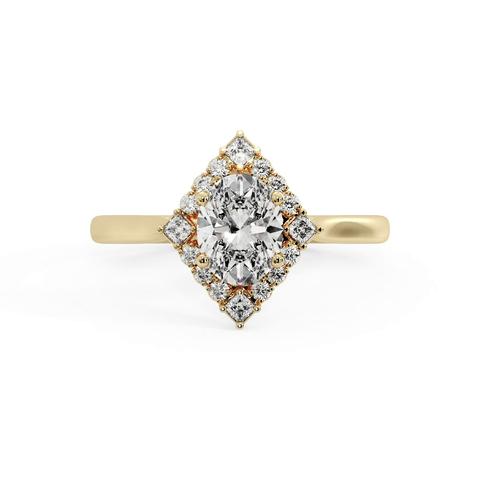 360 degree view of Demi Kite Halo Engagement Ring