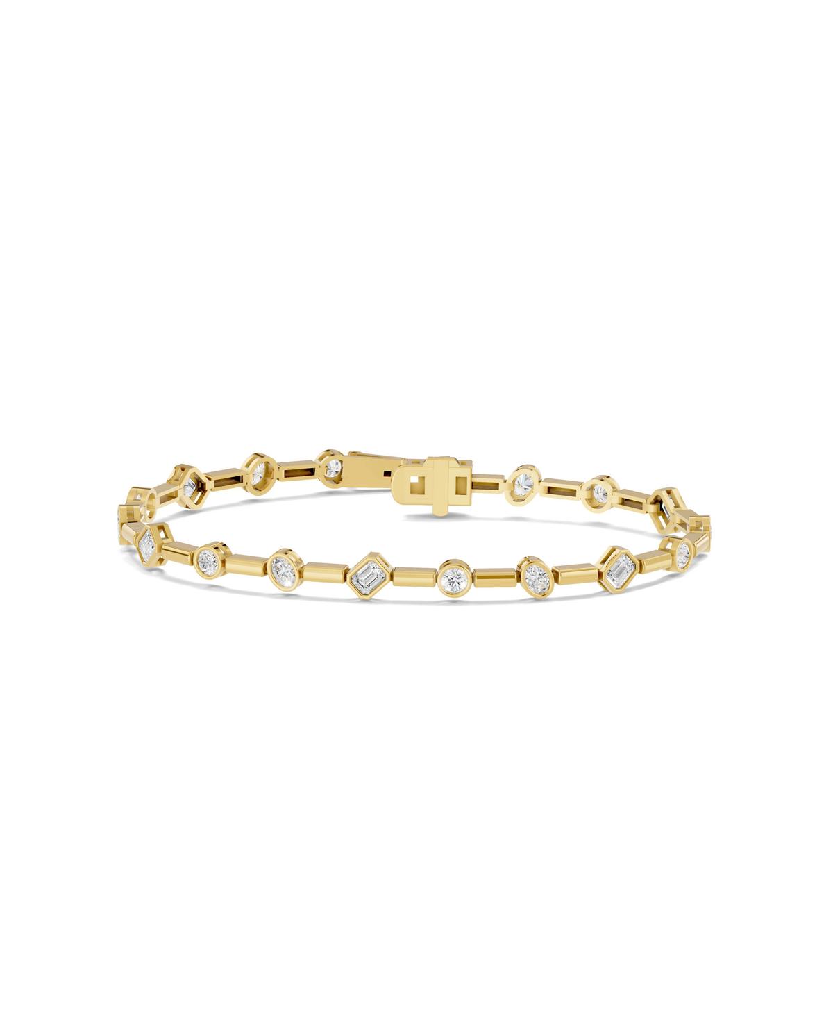 360 degree view of Mixed-Shape Bezel Bar Lab Diamond Bracelet (2.80 ct. tw.)