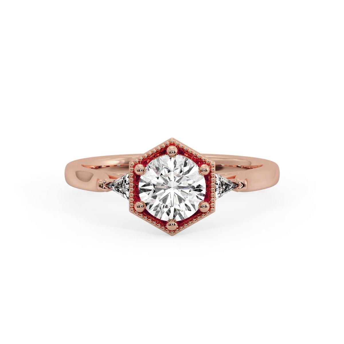 360 degree view of Quinn Three Stone Engagement Ring