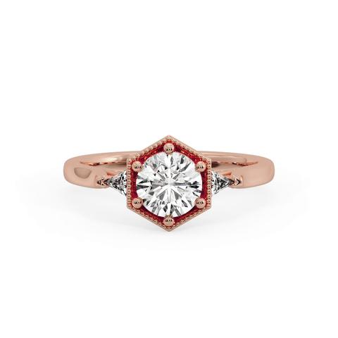 360 degree view of Quinn Three Stone Engagement Ring