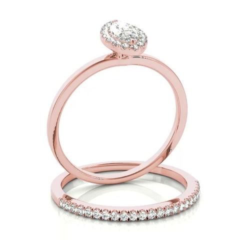 360 degree view of Nora Halo Engagement Ring