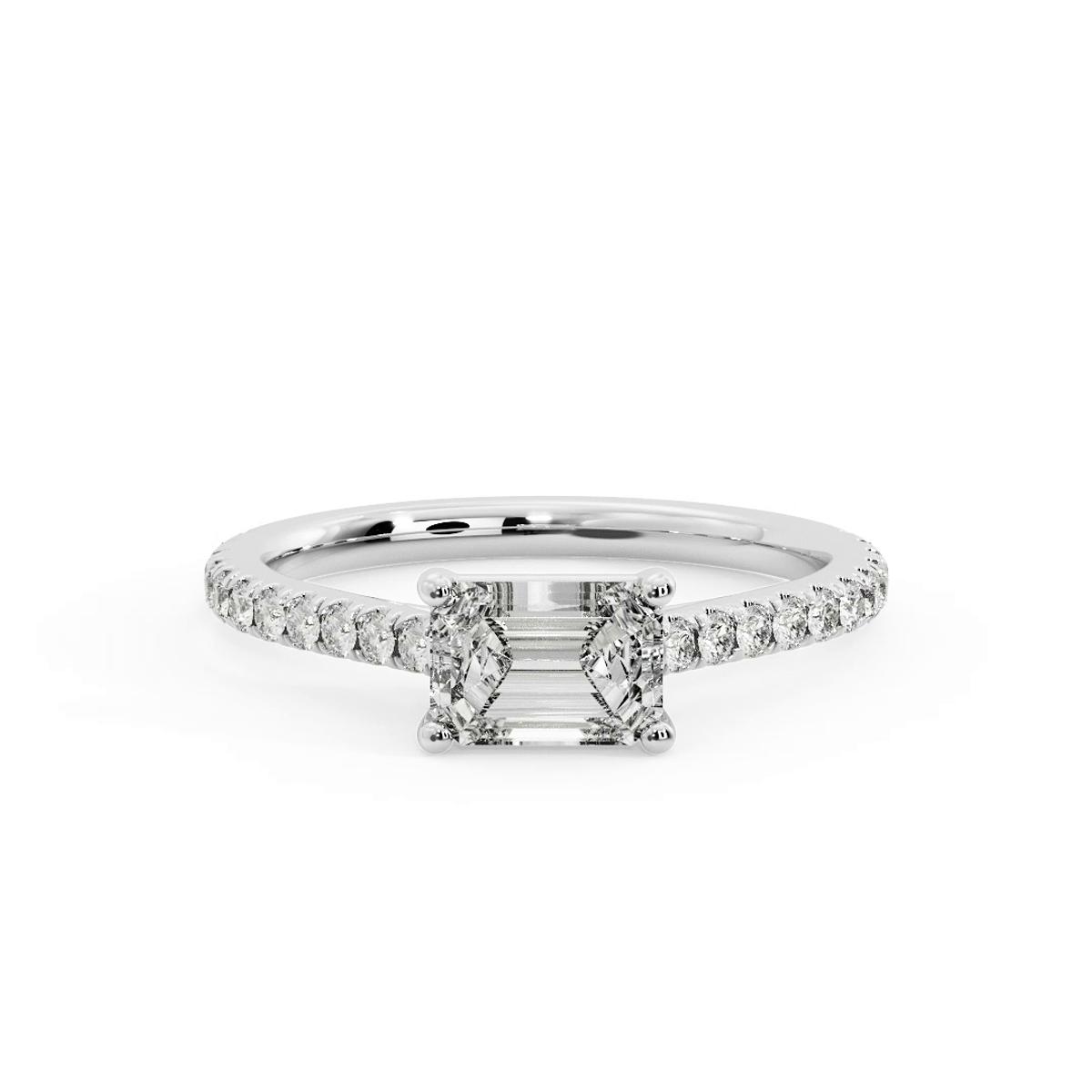 360 degree view of Sadie East West Pave Engagement Ring
