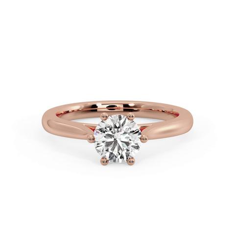 360 degree view of Shelby Diamond Petal Cathedral Engagement Ring
