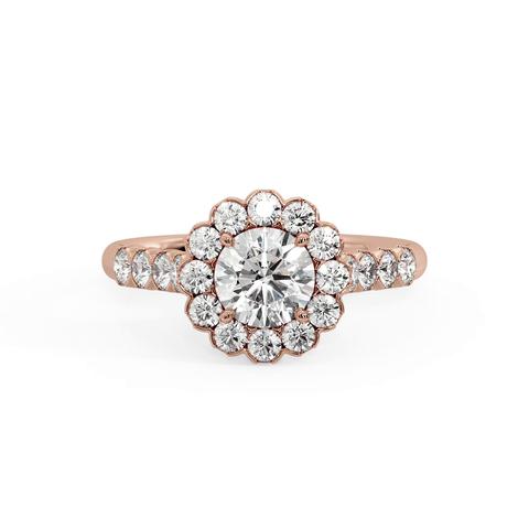 360 degree view of Juliet Halo Engagement Ring