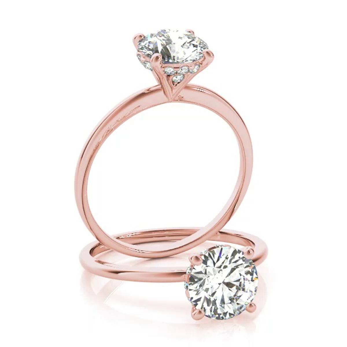 360 degree view of Lillian 4 Prong Martini Style Engagement Ring