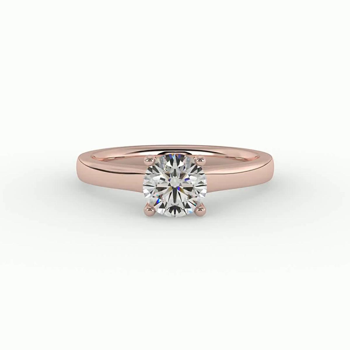 360 degree view of Rose Solitaire Engagement Ring
