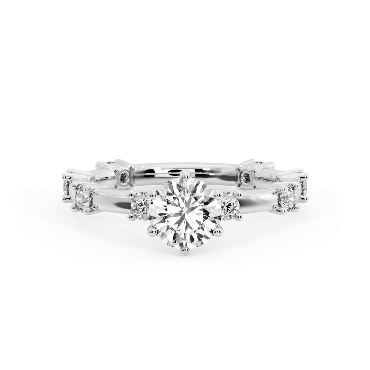 360 degree view of Alanna Spaced Diamond Engagement Ring