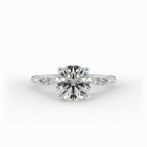360 degree view of Navy Engagement Ring