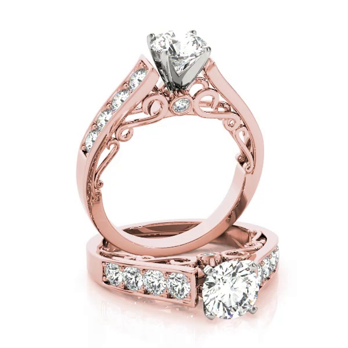 360 degree view of Serena Channel Diamond Engagement Ring