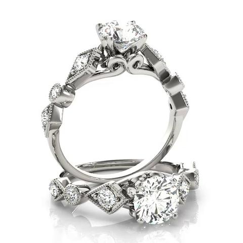 360 degree view of Wilder Art-Deco Inspired Engagement Ring
