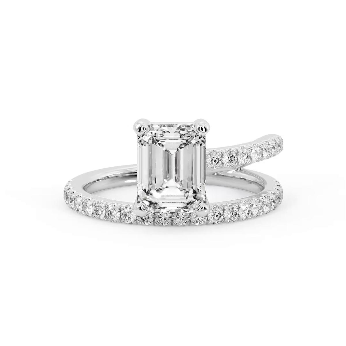 360 degree view of Nadia Pave Engagement Ring