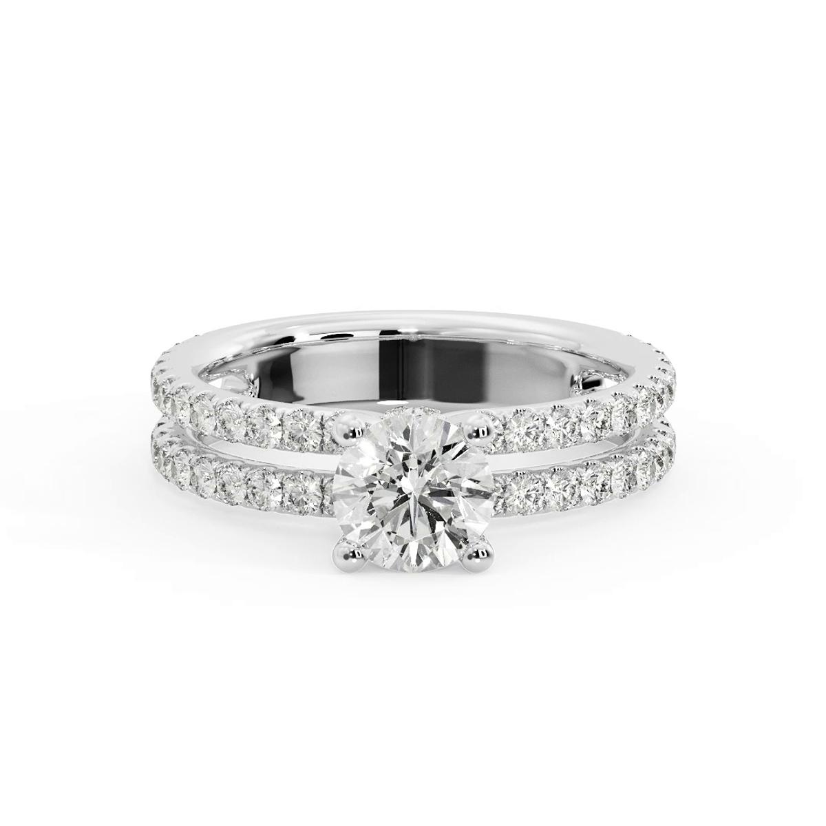 360 degree view of Cassidy Hidden Halo Engagement Ring