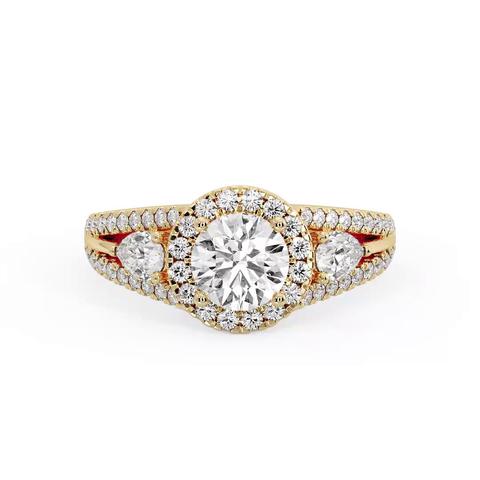 360 degree view of Mara Halo Engagement Ring