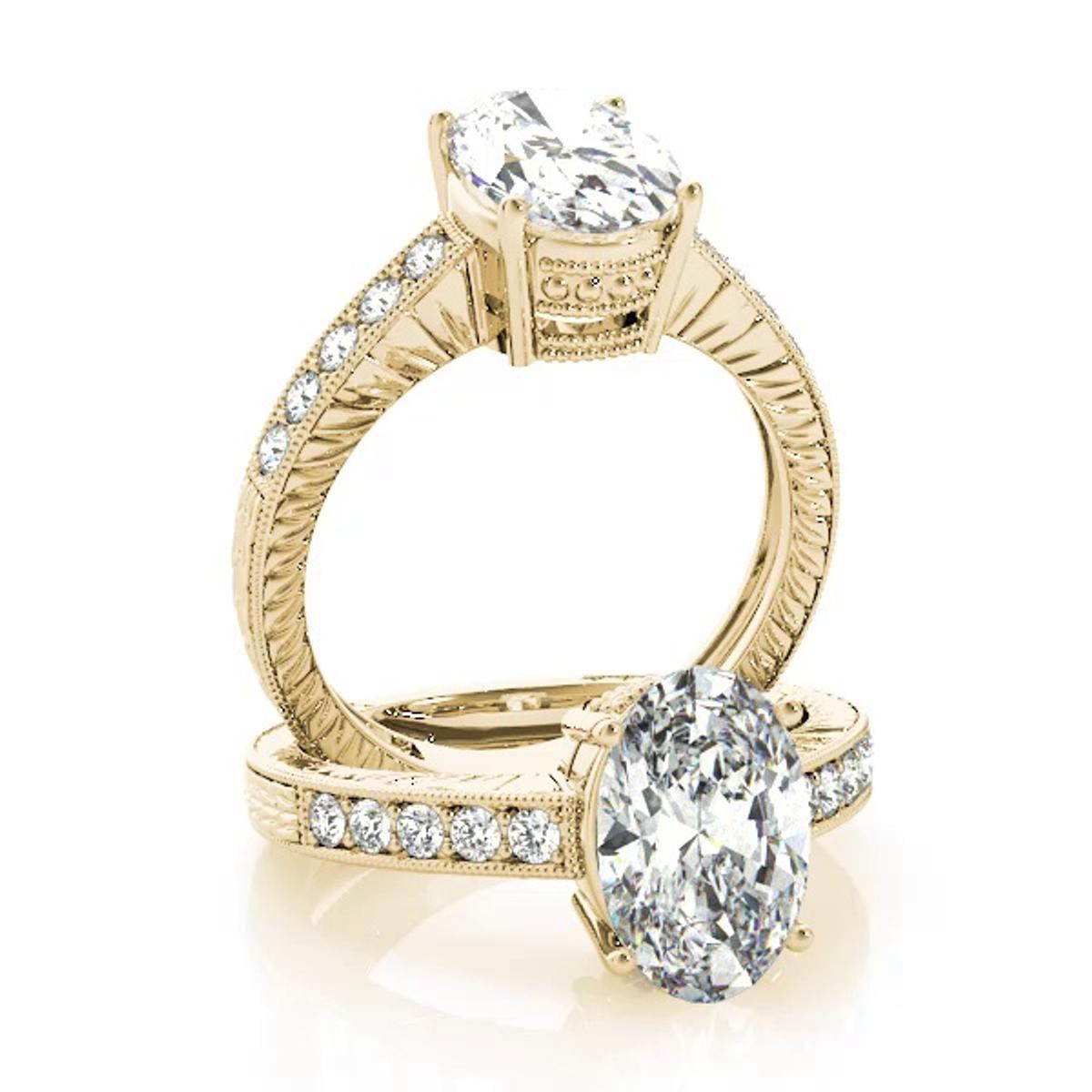 360 degree view of Seneca Vintage Inspired Engagement Ring