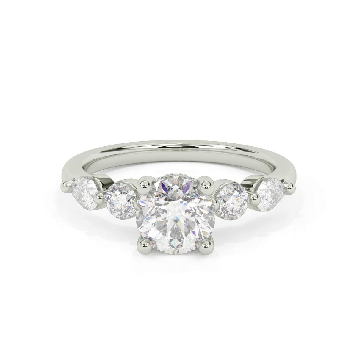 360 degree view of Shauna Luxe Hidden Halo Engagement Ring
