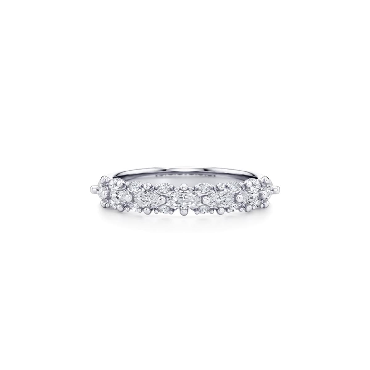 360 degree view of Alira Marquise Lab Diamond Band