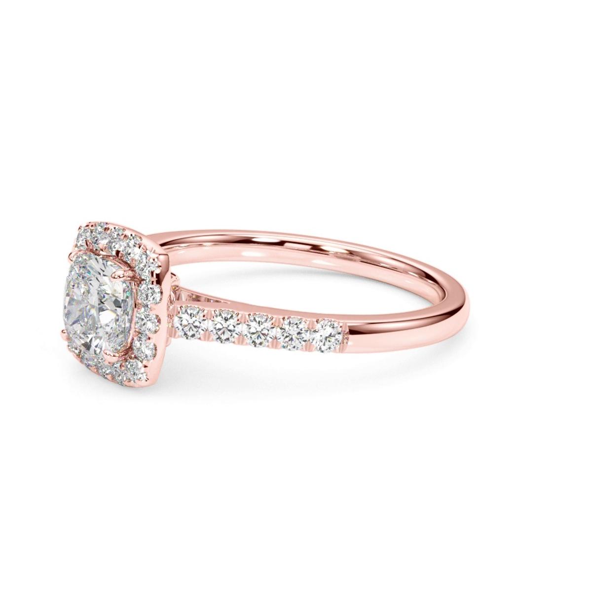 360 degree view of Madison Halo Engagement Ring