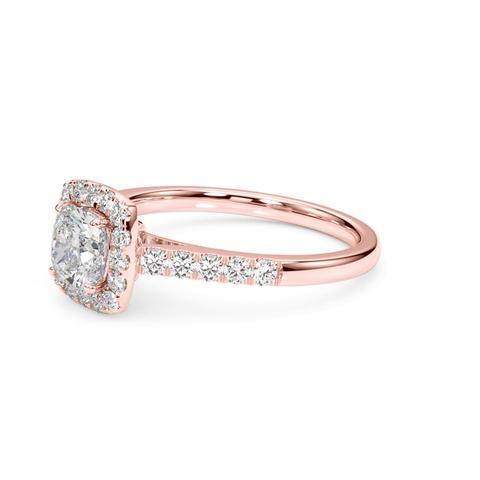 360 degree view of Madison Halo Engagement Ring