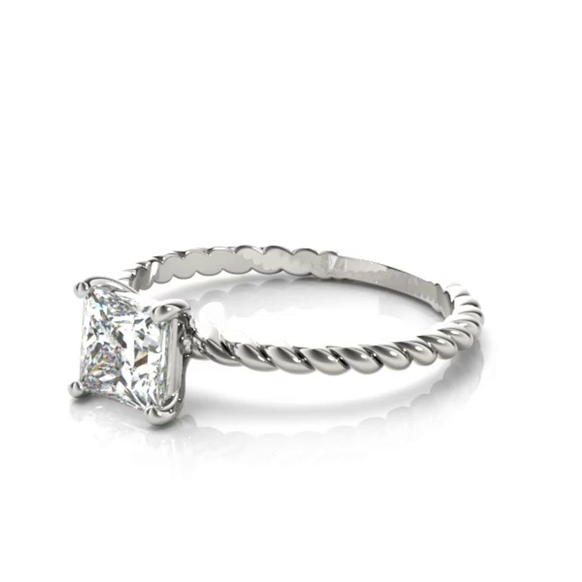 360 degree view of Aubrey 4 Prong Twist Engagement Ring