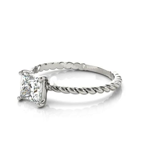 360 degree view of Aubrey 4 Prong Twist Engagement Ring