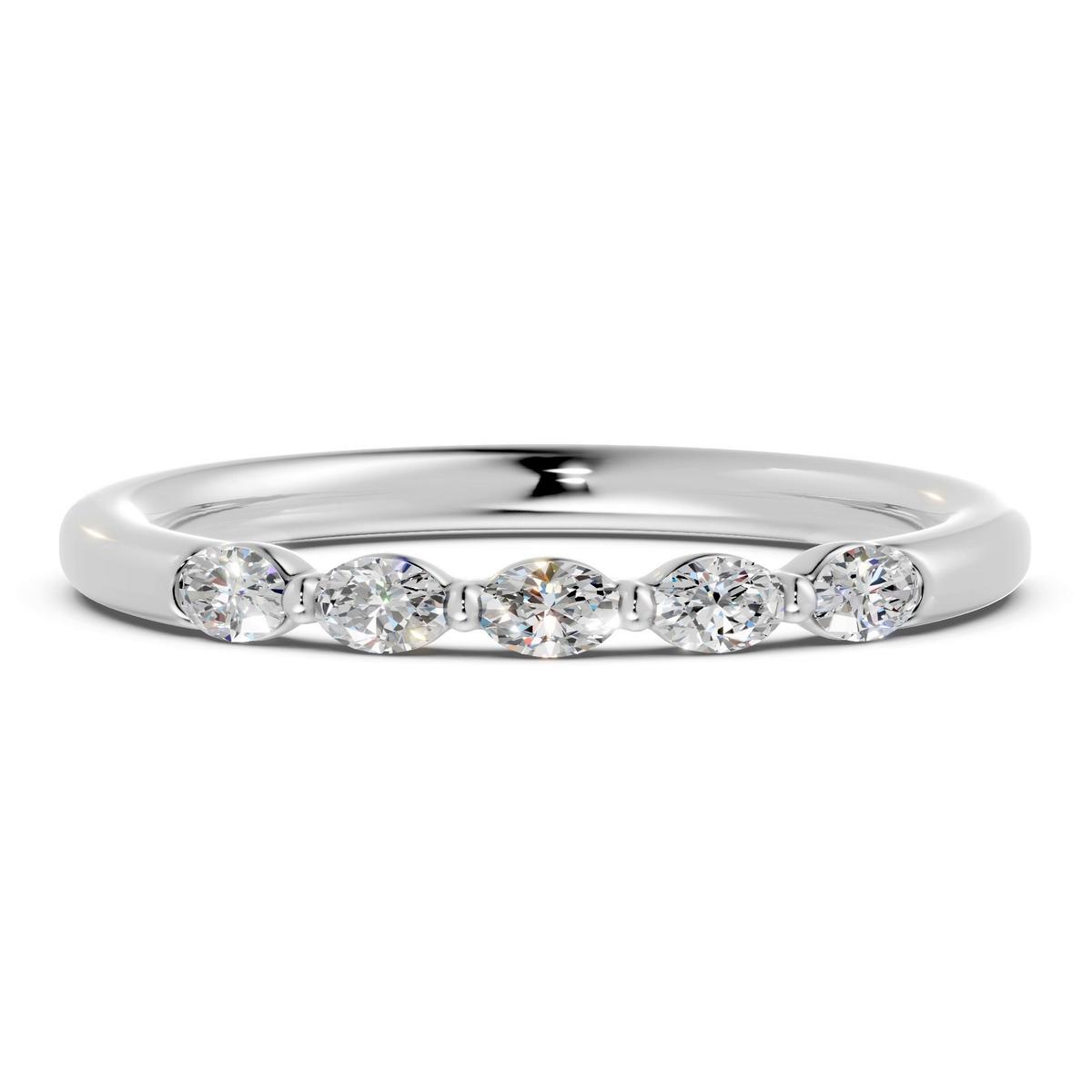 360 degree view of Oval Five-Stone Lab Diamond Band (0.30 ct. tw.)